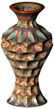 rectangular honeycomb vase texture 1