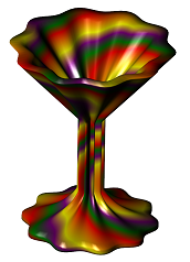 rippled martini glass